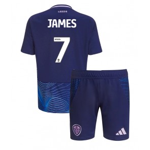 Leeds United Daniel James #7 Dětské Alternativní dres komplet 2024-25 Krátký Rukáv (+ trenýrky)